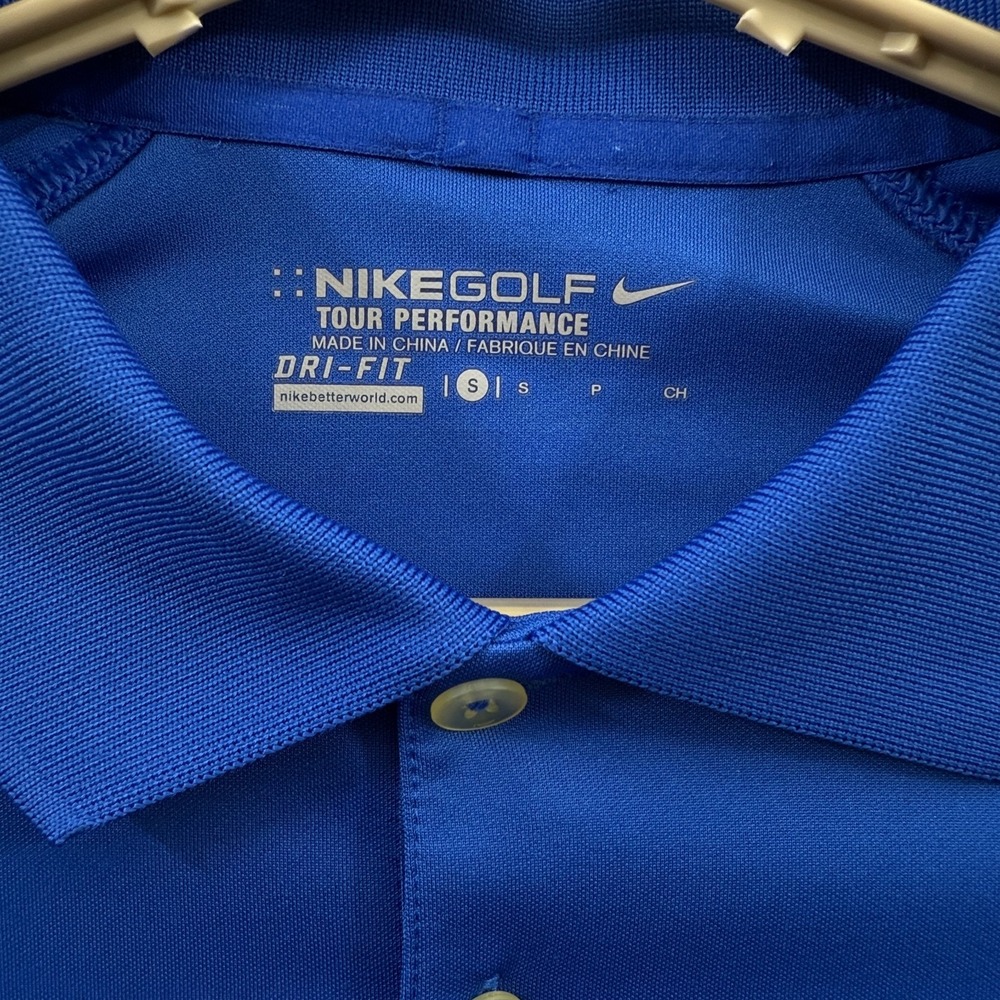 Nike Disney Polo Shirt Mens Small Blue Mickey Mouse Golf Dri Fit Performance - Picture 5 of 9